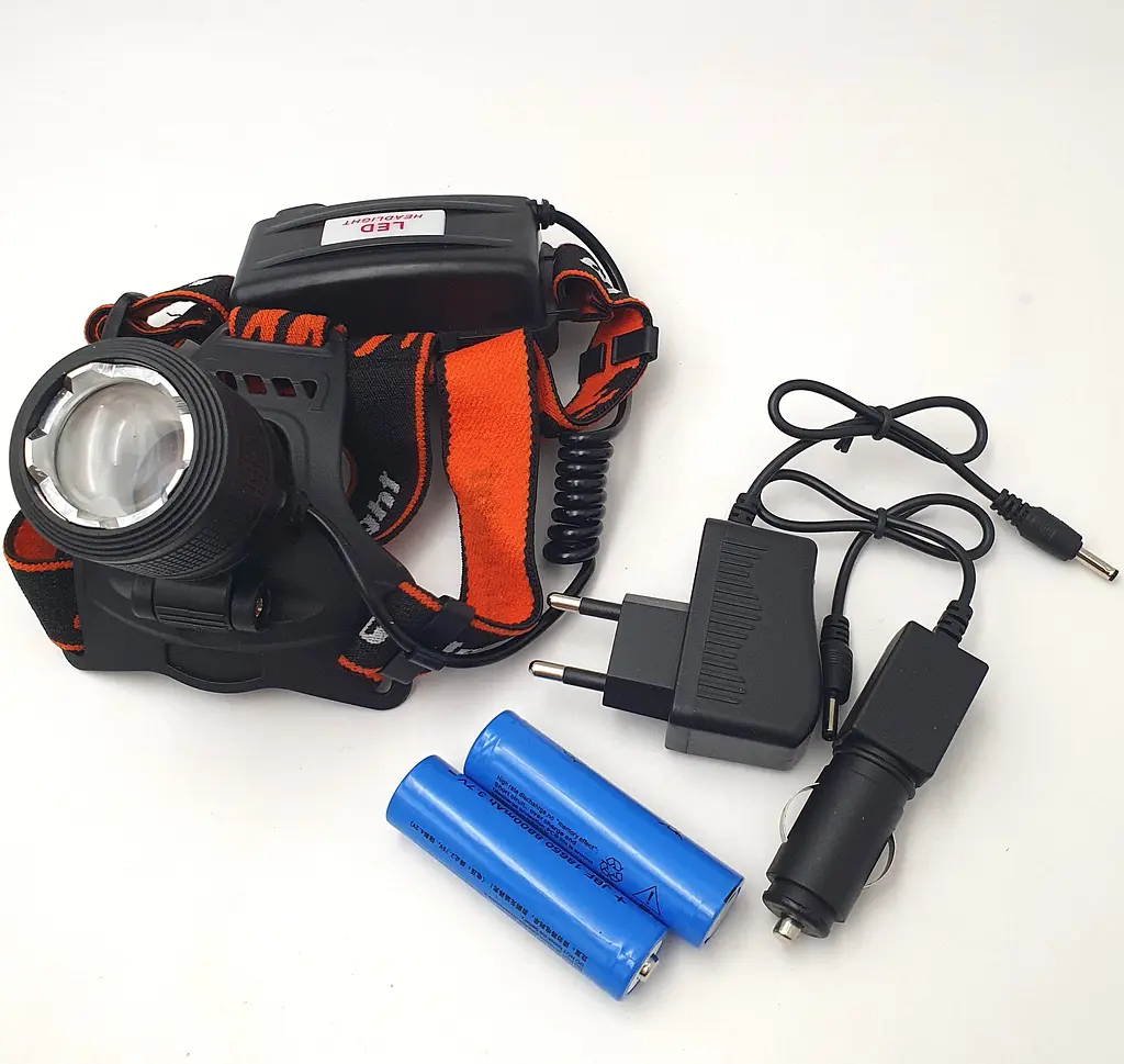 Налобний ліхтар LED T6 акумуляторний 2*18650 RABLEX 105 чорний - фото 2