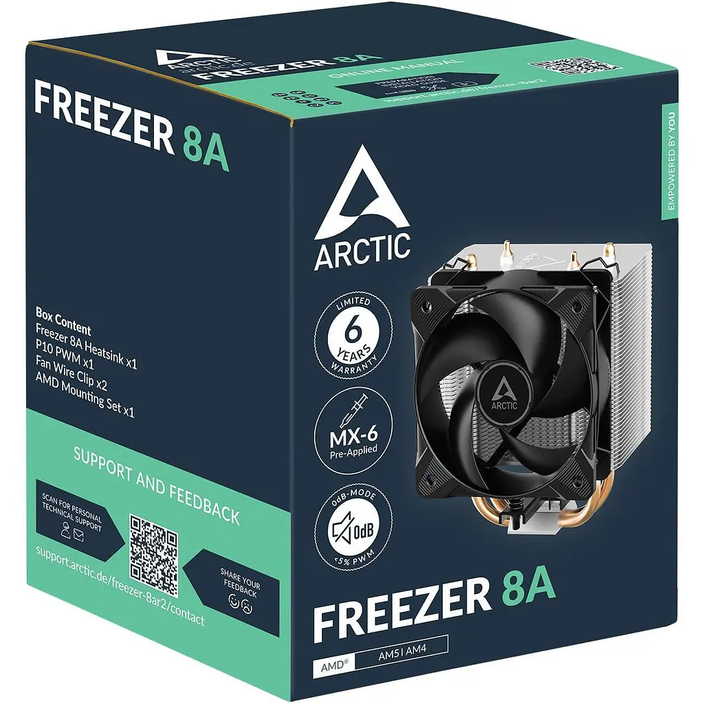 Кулер для процесора Arctic Freezer 8A SAM5/SAM4 Black (ACFRE00161A) - фото 6