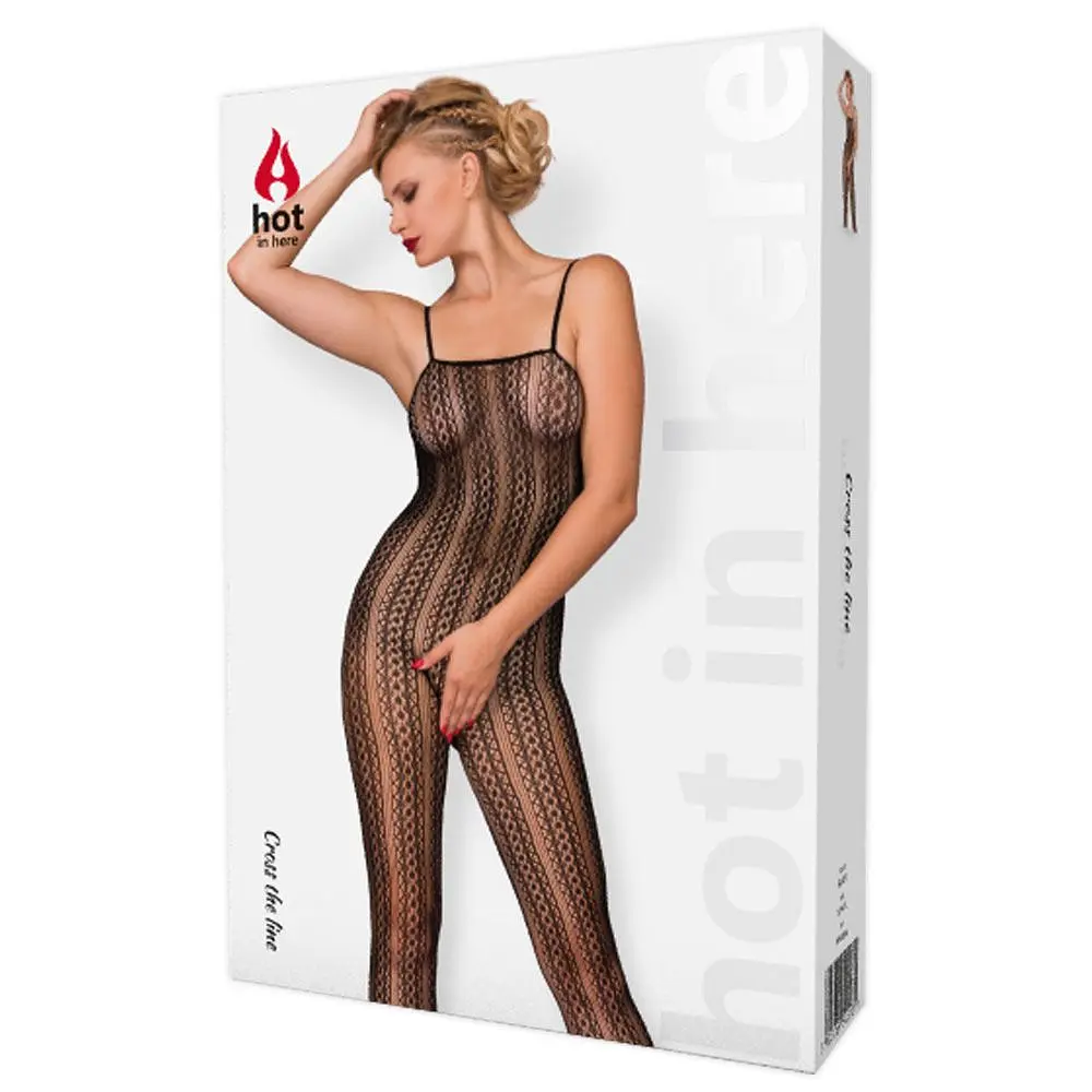 Бодистокінг Hot in Here Cross The Line, S/M/L (чорний) - фото 3