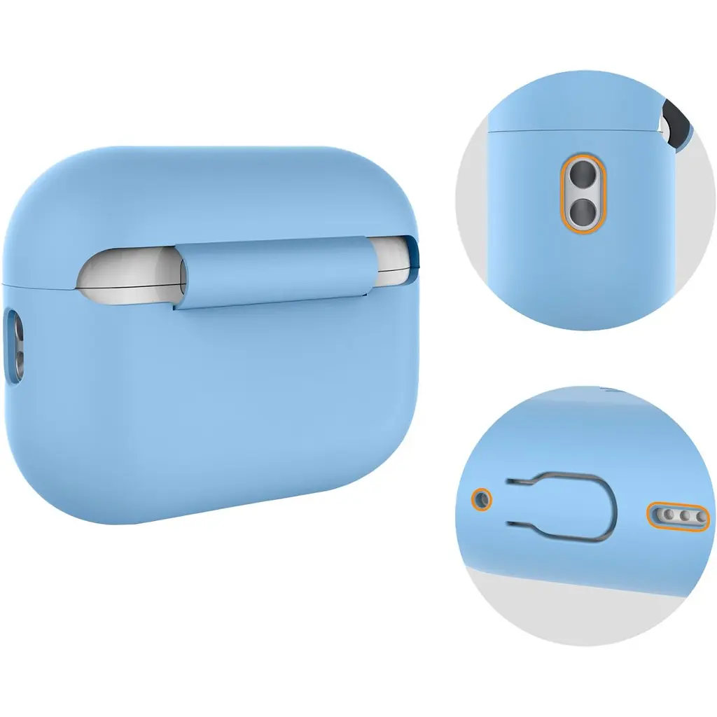 Чохол AhaStyle Colorful Silicone Case для AirPods Pro 2 Sky Blue [CP-187-2-C-SB] [133847] - фото 3