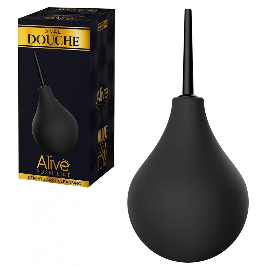 Анальный душ Alive Anal Douche M (черный) - фото 2