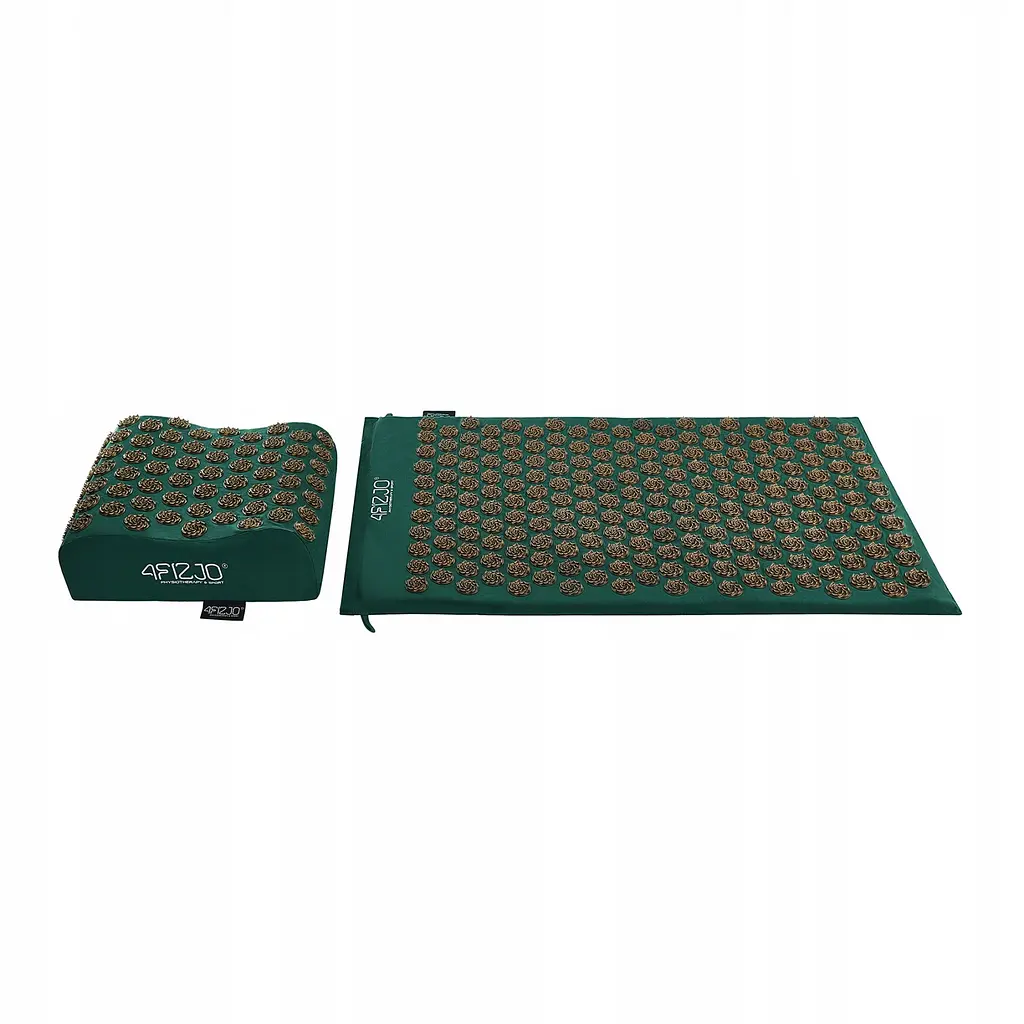 Килимок акупунктурний 4FIZJO Eco Mat XL Аплікатор Кузнєцова з подушкою 72 x 42 см 4FJ0382 Navy Green/Gold (P-5907739315076) - фото 8