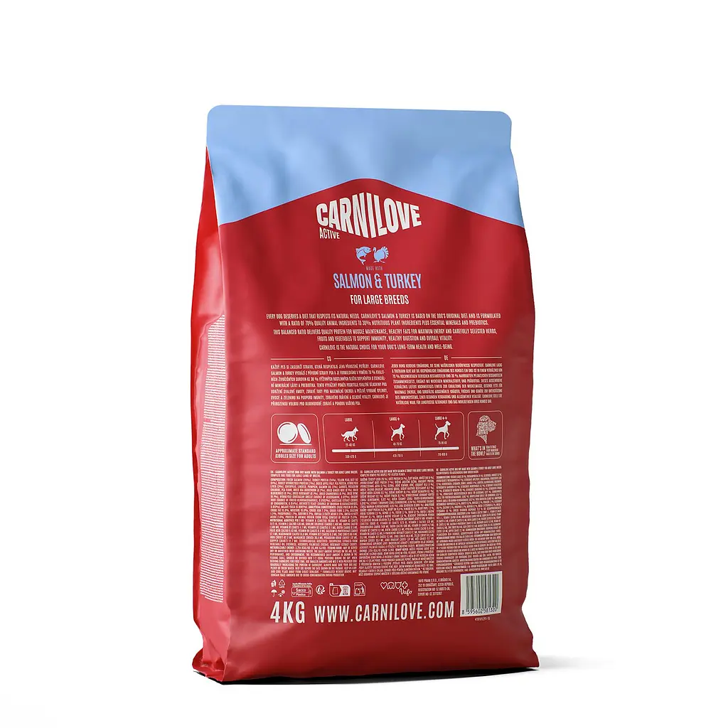 Сухий корм для cобак великих порід Carnilove Active Salmon & Turkey Large Breed суперпреміум лосось та індичка 4 кг - фото 2