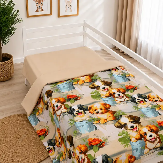 Комплект постільної білизни Ranforce Elite MirSon Puppy Picnic 110 x 140 см (2200013686392) - фото 4