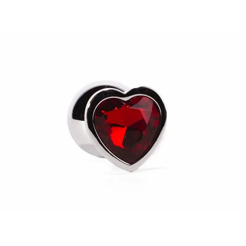 Анальна пробка Secret Shine Red Heart Plug, 7 см (червоний) - фото 2