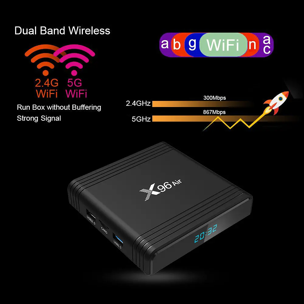Android TV приставка Amlogic TV BOX X96 Air |S905X3, 4GB RAM, 64GB ROM| - фото 8