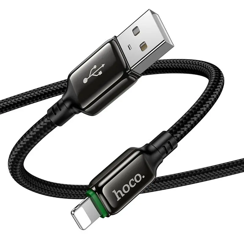 Дата кабель Hoco X127 Exceed USB to Lightning 12W (1m) Black - фото 5