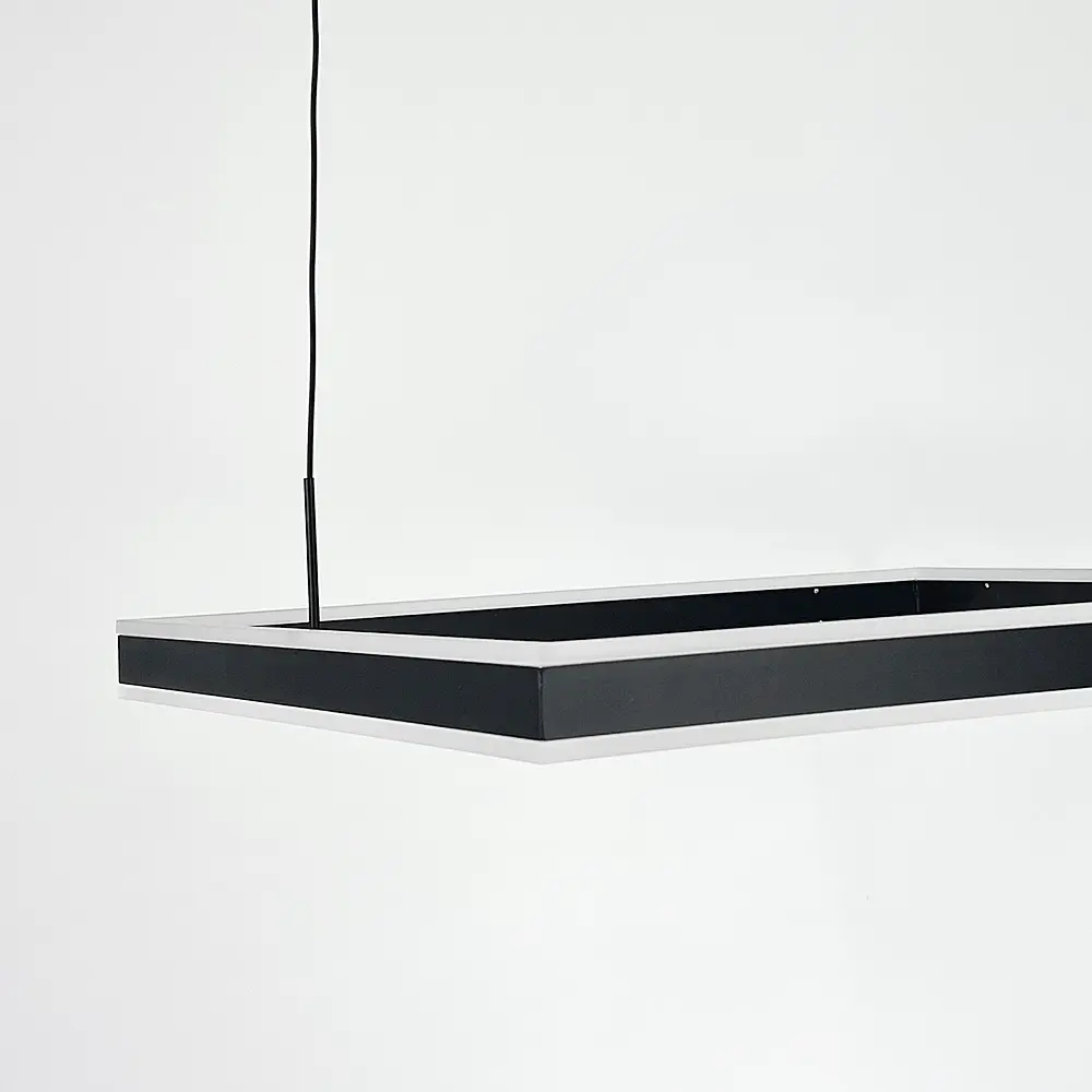 Люстра с подвесным квадратом в черном корпусе 60 см Ст. 303S-600 BK | Line F - фото 3