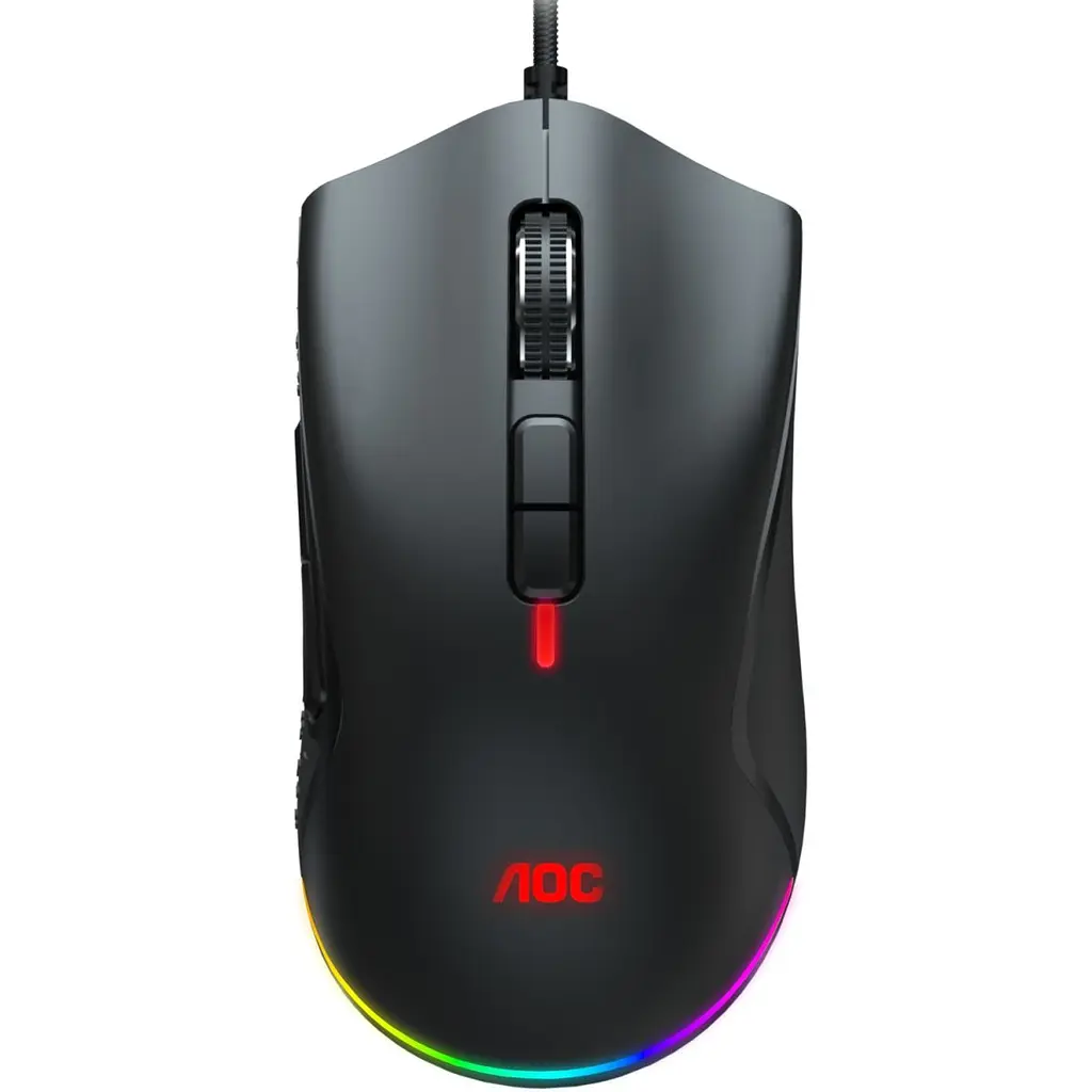 Комп'ютерна мишка AOC GM530 ігрова 16000dpi. 7кн. RGB PMW3389 Kailh switch чорна (GM530B) - фото 4