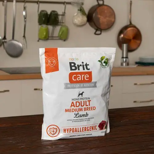 Сухий корм Brit Care Dog Hypoallergenic Adult Medium Breed для собак середніх порід, гіпоалергенний з ягням, 1 кг - фото 6