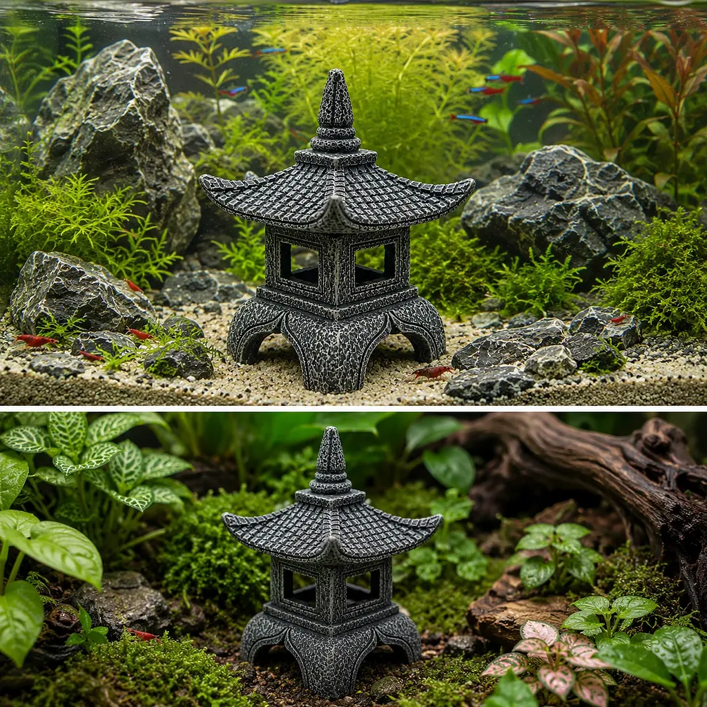 Декорація Hobby Sado Temple 9×8×9,5 см для акваріума і тераріуму (41727) - фото 3