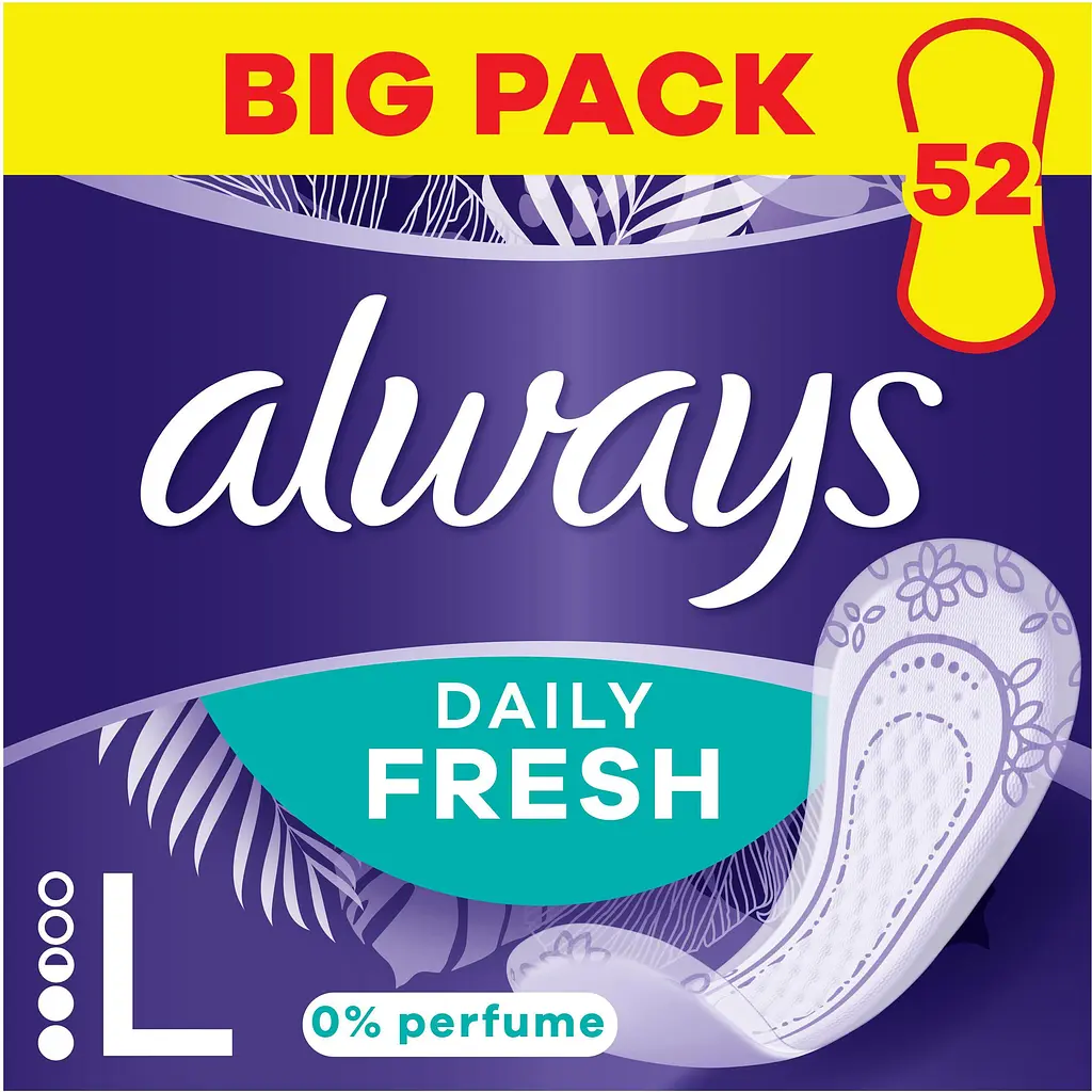 Ежедневные прокладки Always Daily Fresh Normal Без запаха 52 шт. - фото 2