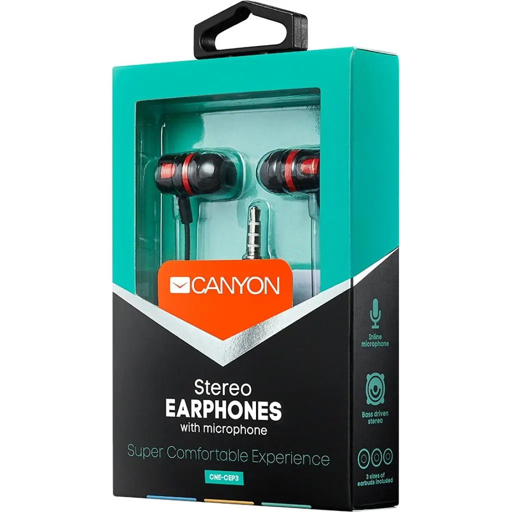 Навушники Canyon CNE-CEP3R Red (CNE-CEP3R) - фото 4