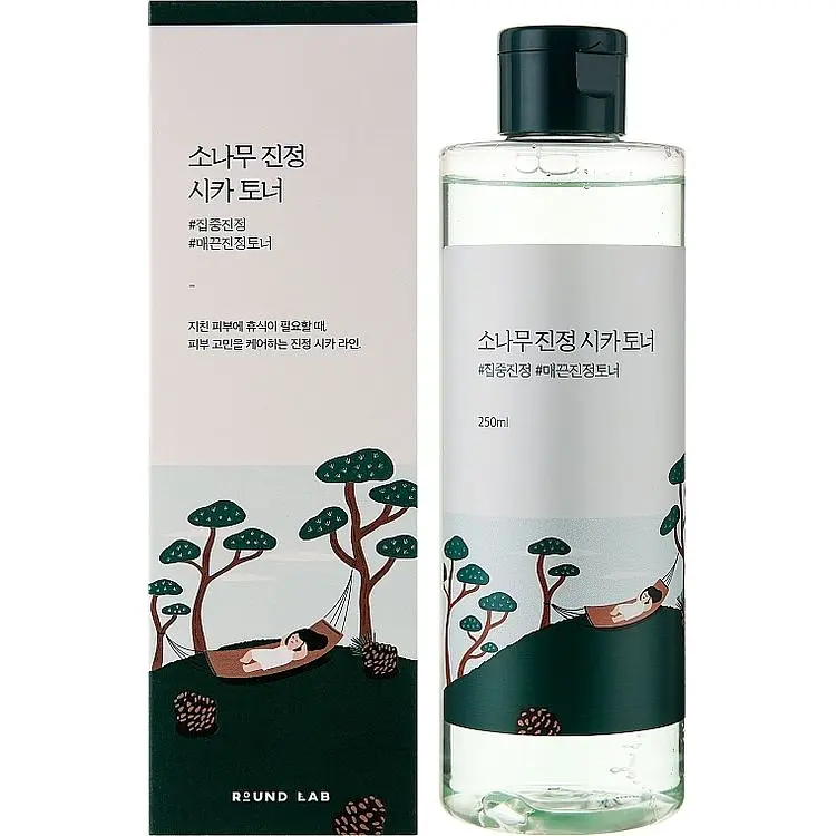 Тонер для лица Round Lab Pine Calming Cica Toner успокаивающий с экстрактом игл сосны 250 мл - фото 2