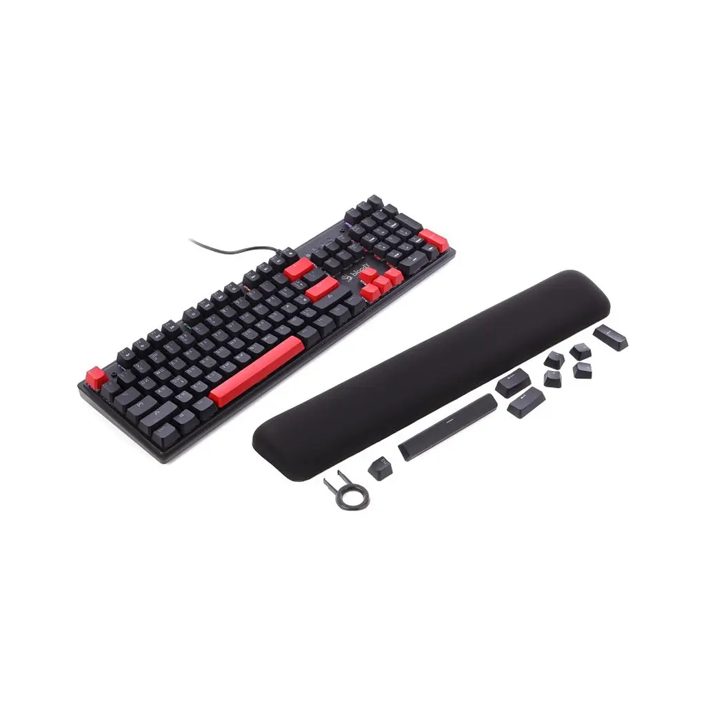 Клавіатура A4Tech Bloody S525N RGB BLMS Red Switch USB Fire Black (4711421002066) - фото 4