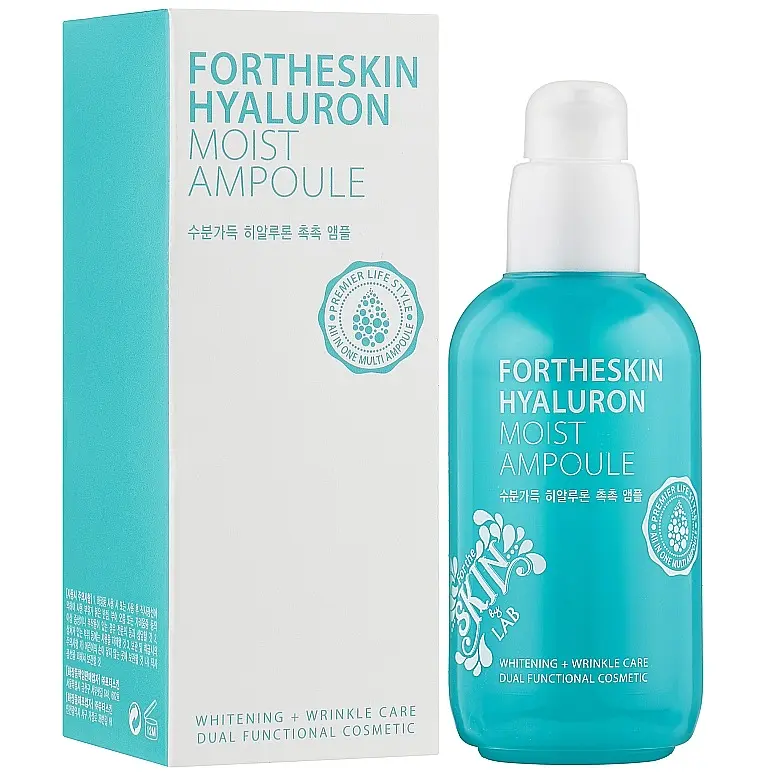 Сироватка для обличчя Fortheskin Hyaluron Moist Ampoule з гіалуроновою кислотою, 100 мл - фото 2