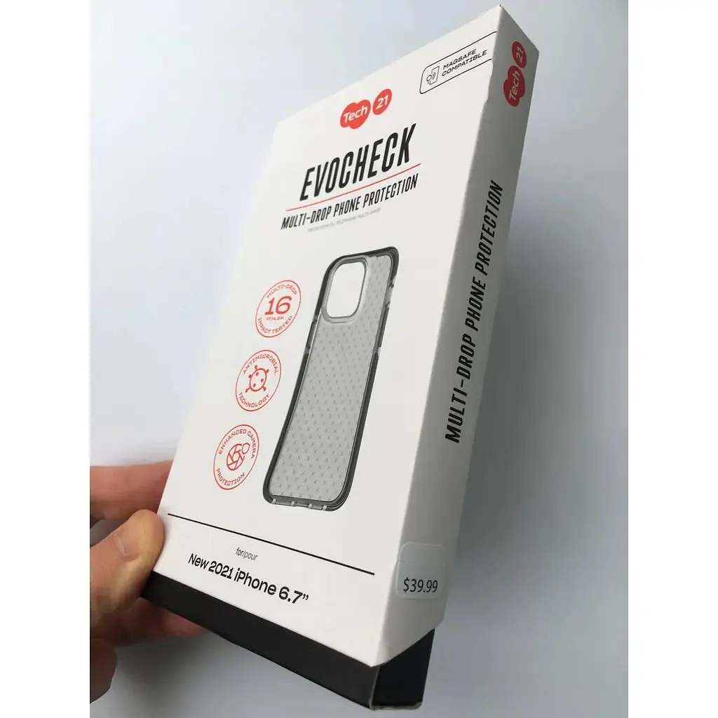 Оригинальный противоударный чехол Tech21 Evo Check для iPhone 13 Pro (6.1") Smokey Black T21-9192 - фото 2