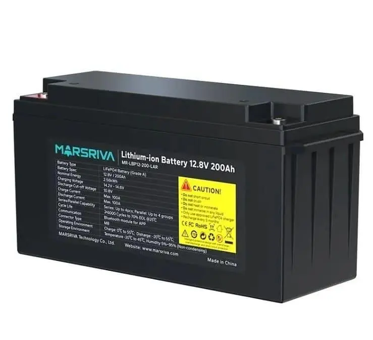 Акумуляторна батарея для ДБЖ Marsriva LiFePO4 12.8 V / 200 А*ч (MR-LBP12-200-LAR) - фото 2
