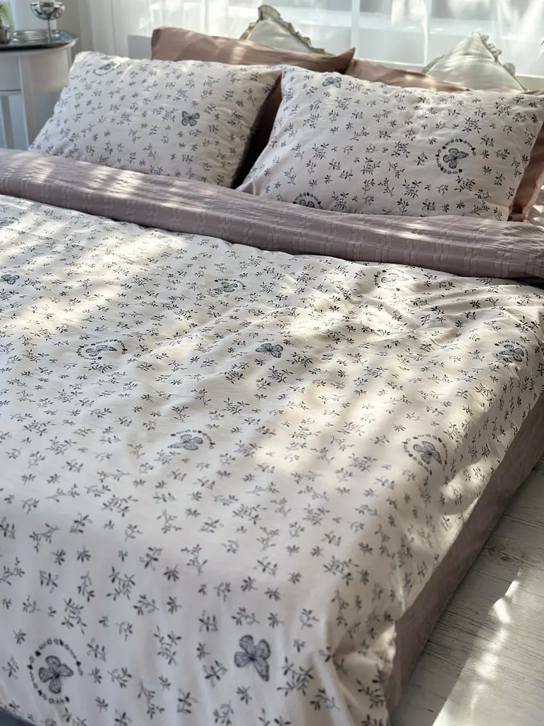 Постільна білизна сімейна Dushka Home Муслін 41036 160х215х2 см - фото 3