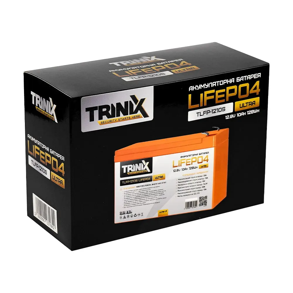 Акумуляторна батарея літій-залізо-фосфатна 12.8В 10А*год Trinix TLFP-1210S Ultra LiFePO4 (Orange) (44-00090) - фото 7