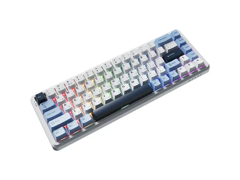 Клавіатура Ajazz AK680 MAX White-Dark Blue (AK680-M-BWD-A) - фото 2