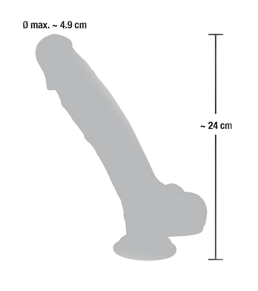 Реалістичний фалоімітатор Medical Silicone Dildo з мошонкою - фото 7