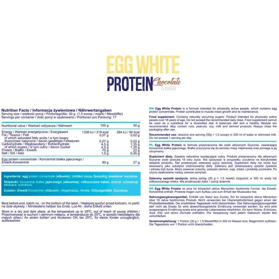 Протеїн Allnutrition Egg White Protein Chocolate 510 г - фото 2