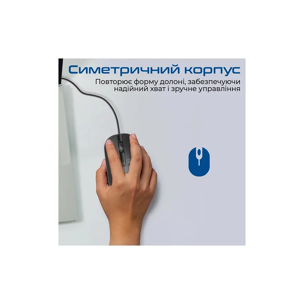 Мишка Promate CM-2400 USB Black (cm-2400.black) - фото 2