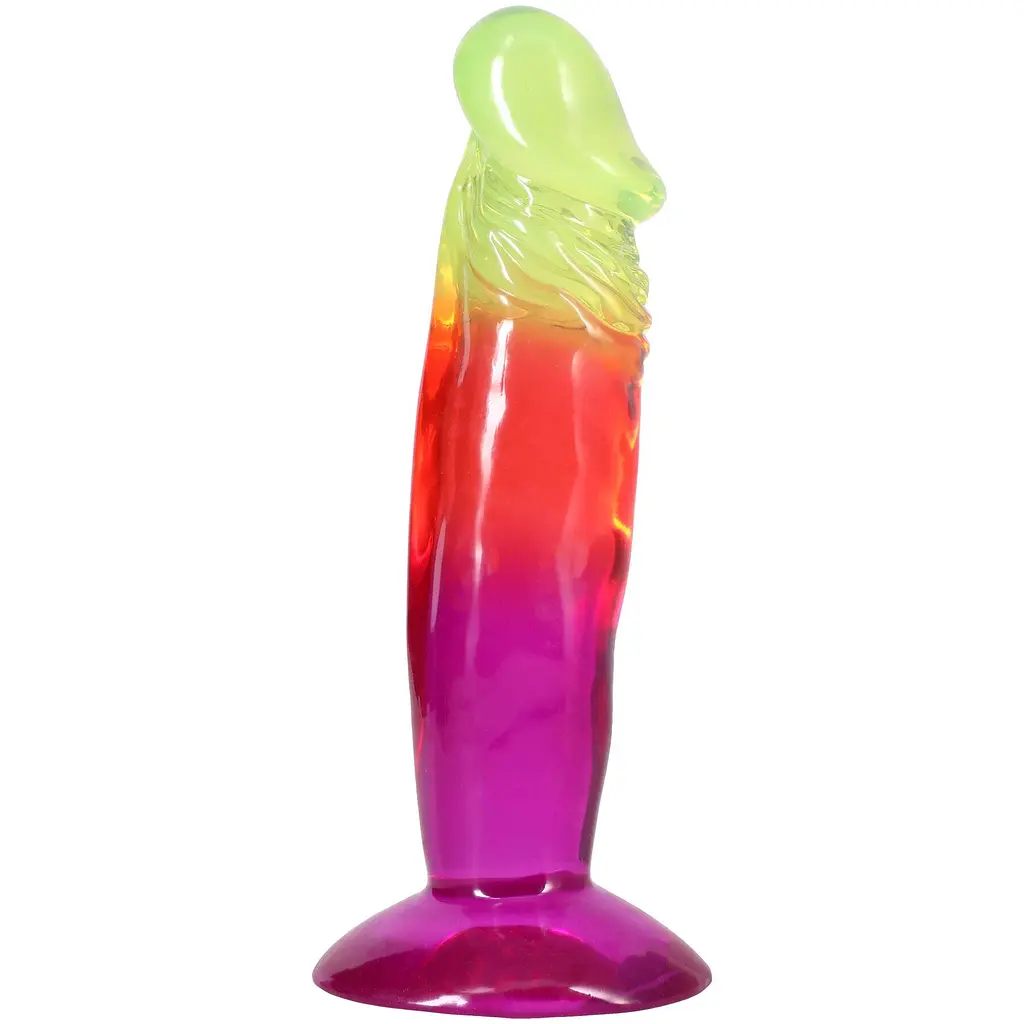 Дилдо Doc Johnson Crystal Jellies 6.5 Inch Rainbow, 16.5 см - фото 2