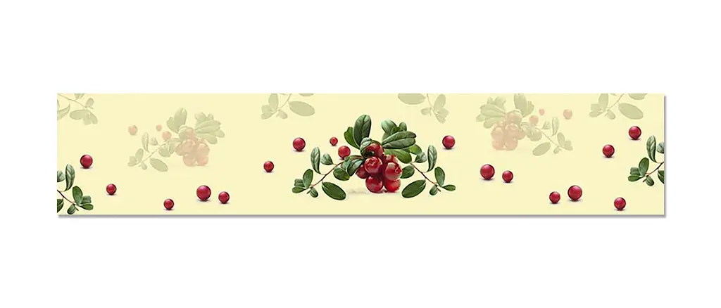 Вініловий кухонний фартух Журавлина наклейка для кухні ПВХ червоні Ягоди Бежевий 60х300 см Happy Pocket Z181683 - фото 7