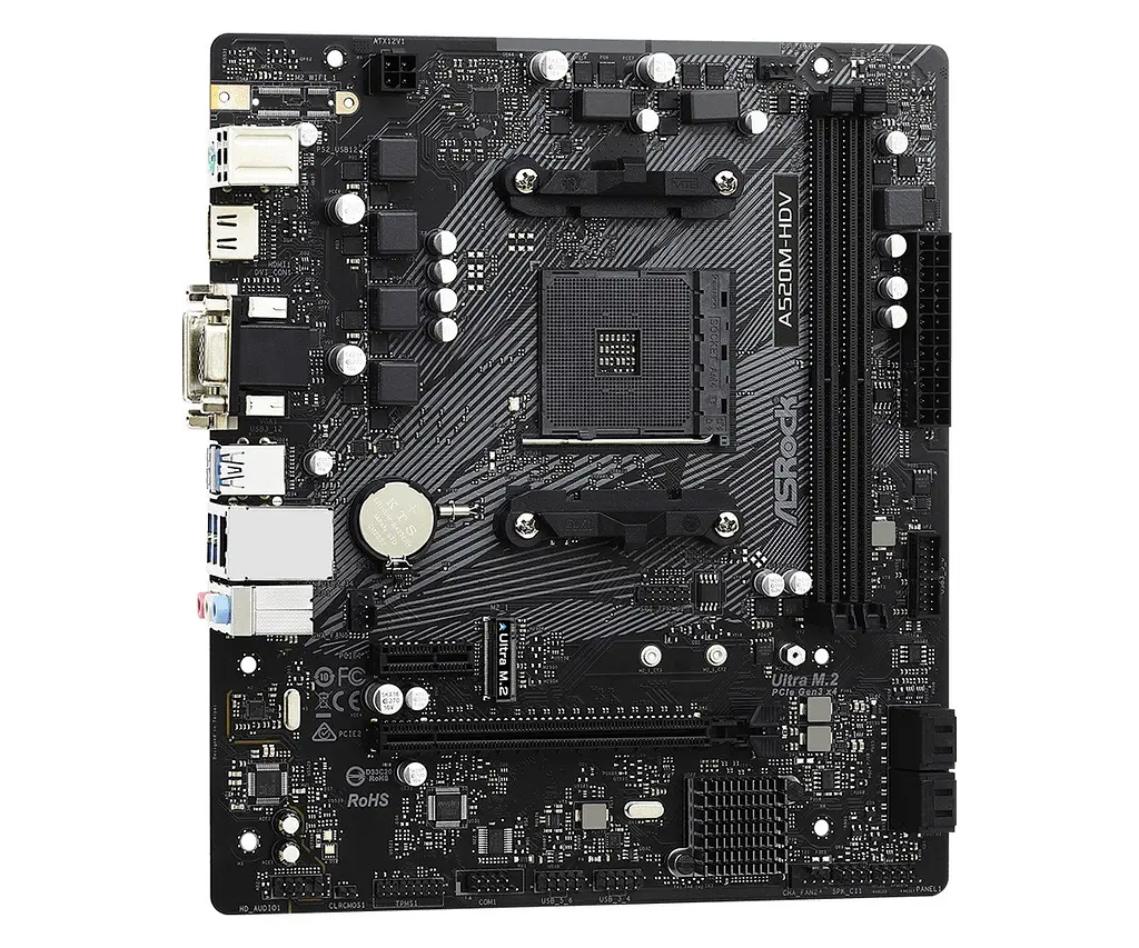 Материнская плата ASRock A520M-HDV Socket AM4 - фото 2