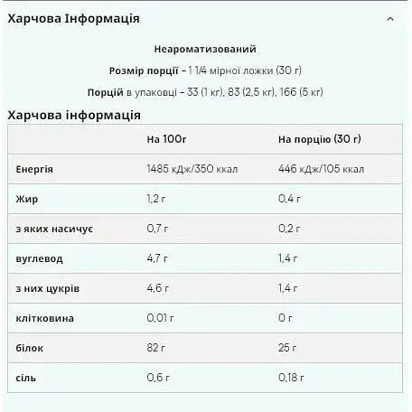 Протеїн Myprotein Slow-Release Casein Unflowered 2500 г - фото 2