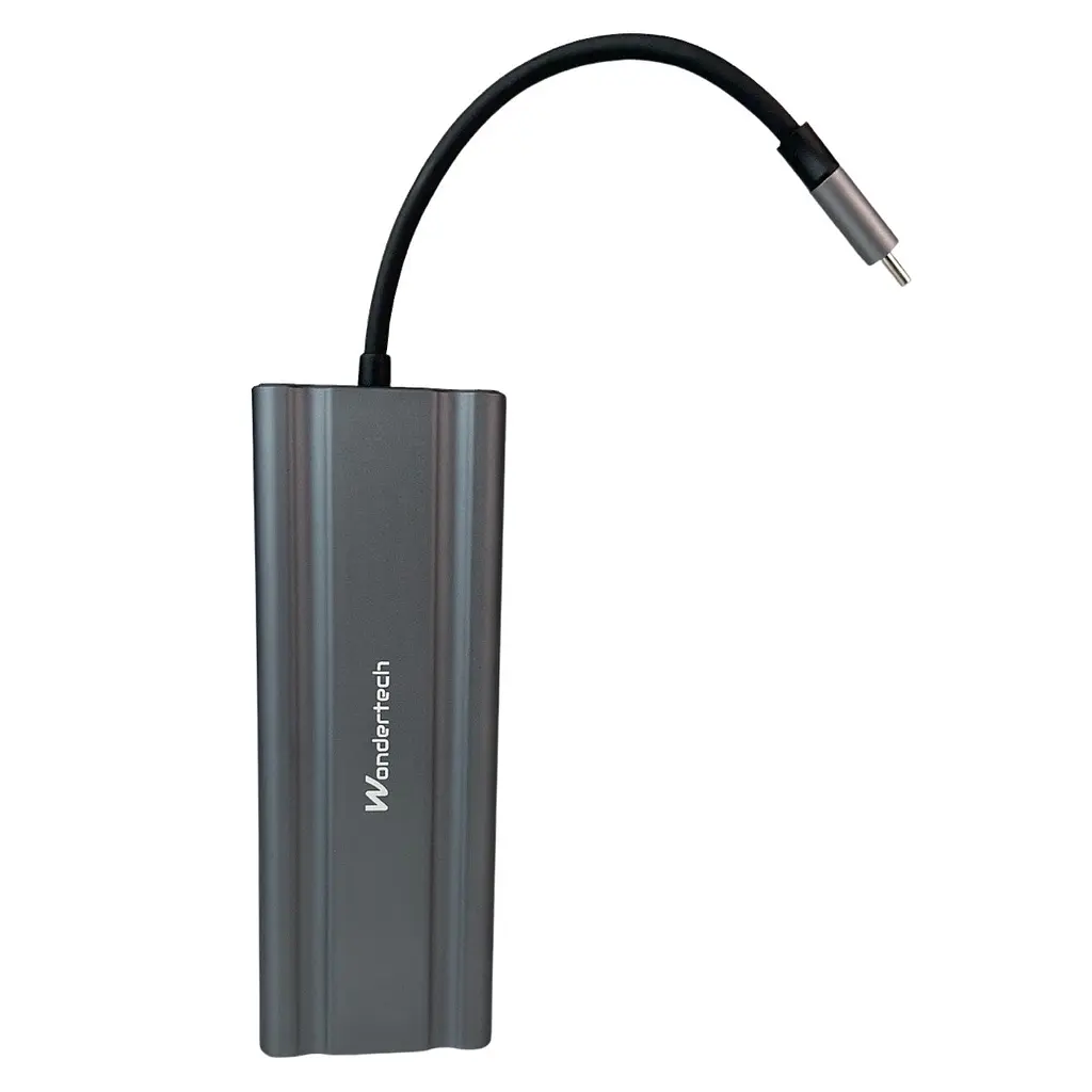 Концентратор Wondertech WT00586 Type-C Hub 10-в-1 для ноутбуків: 4x USB 3.0, 1x USB 2.0, HDMI, VGA, SD/TF, 3,5 мм jack - фото 5