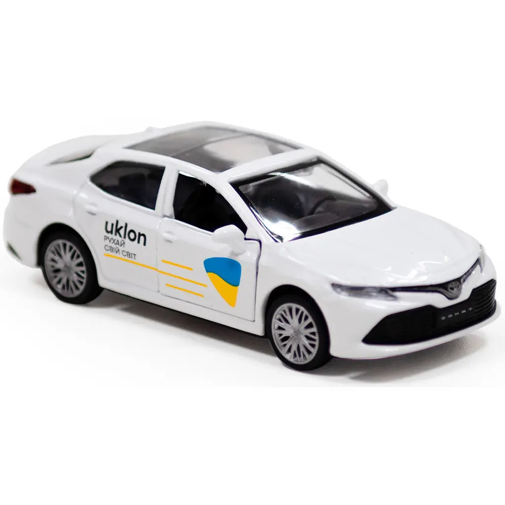Масштабна модель автомобіля TechnoDrive Toyota Camry Uklon (білий) (250291) - фото 7