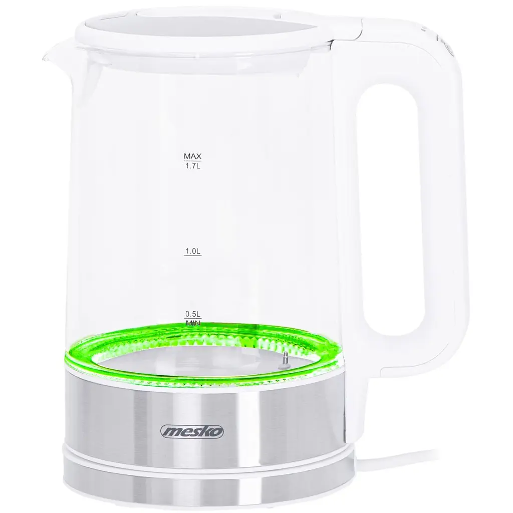 Електрочайник Mesko MS 1301 white 1850-2200Вт/1.7л/скло/встановлення температури (MS1301W) - фото 9