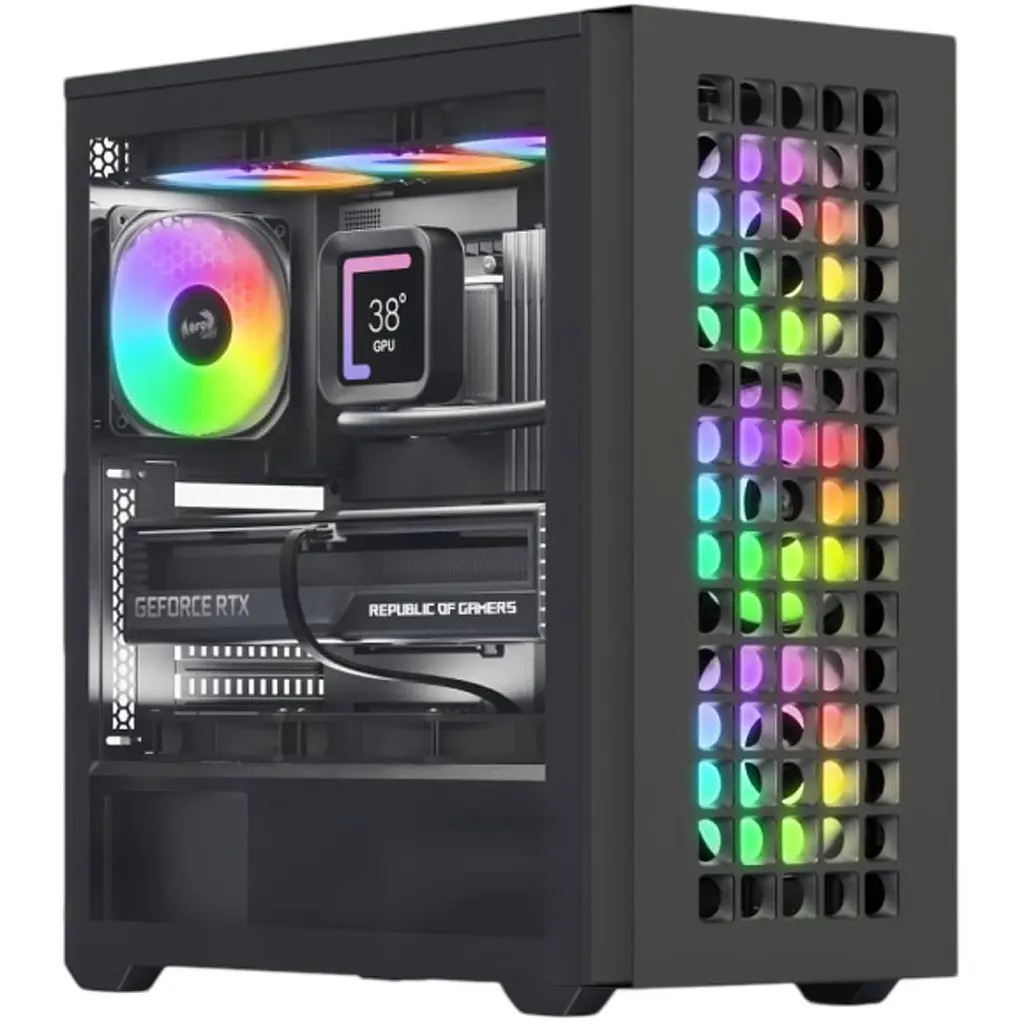 Корпус AeroCool D502A-G-BK-v1 Black (ACCM-DS02043.11) [146672] - фото 2
