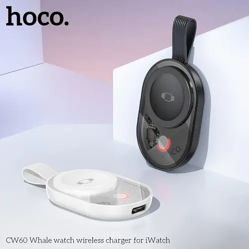 Беспроводной ЗП HOCO CW60 Whale watch wireless charger for iWatch белый - фото 2