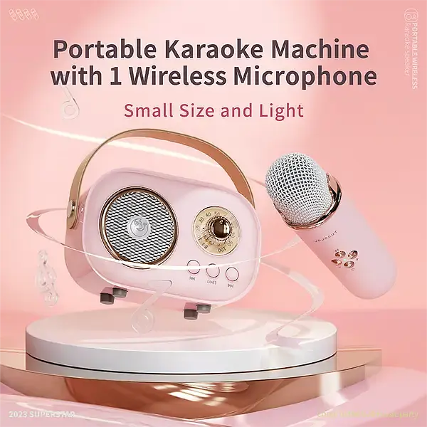 Бездротовий мікрофон для караоке, колонка SPEAKER C20 PLUS - фото 4