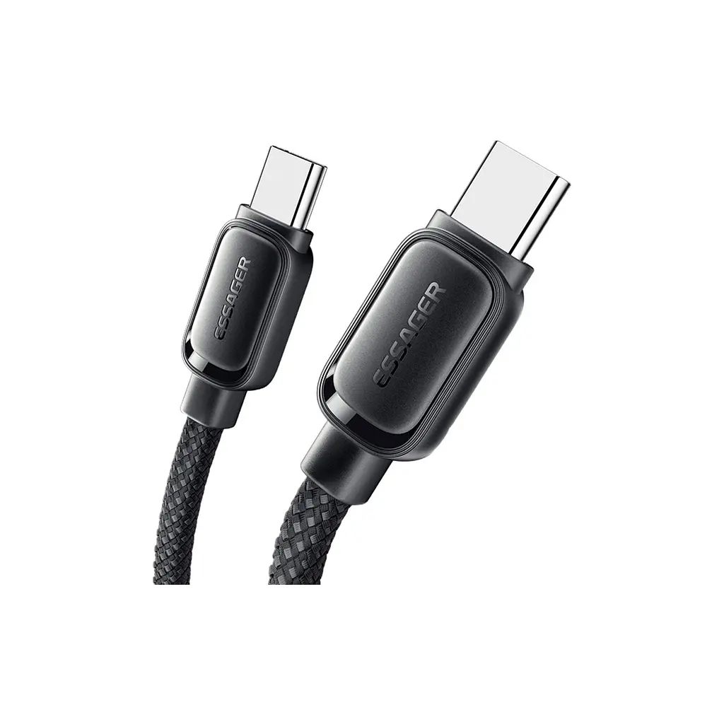 Дата кабель USB-C to USB-C 1.0m 100W black Essager (EXCTT1-TD01-P) - фото 3