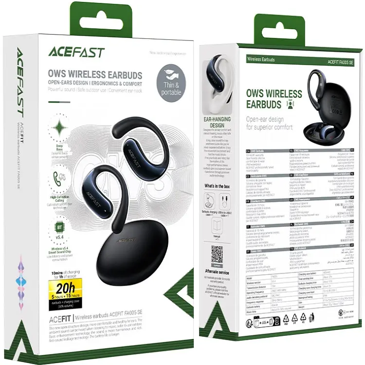Наушники TWS Acefast FA005 ACEFIT SE black - фото 5