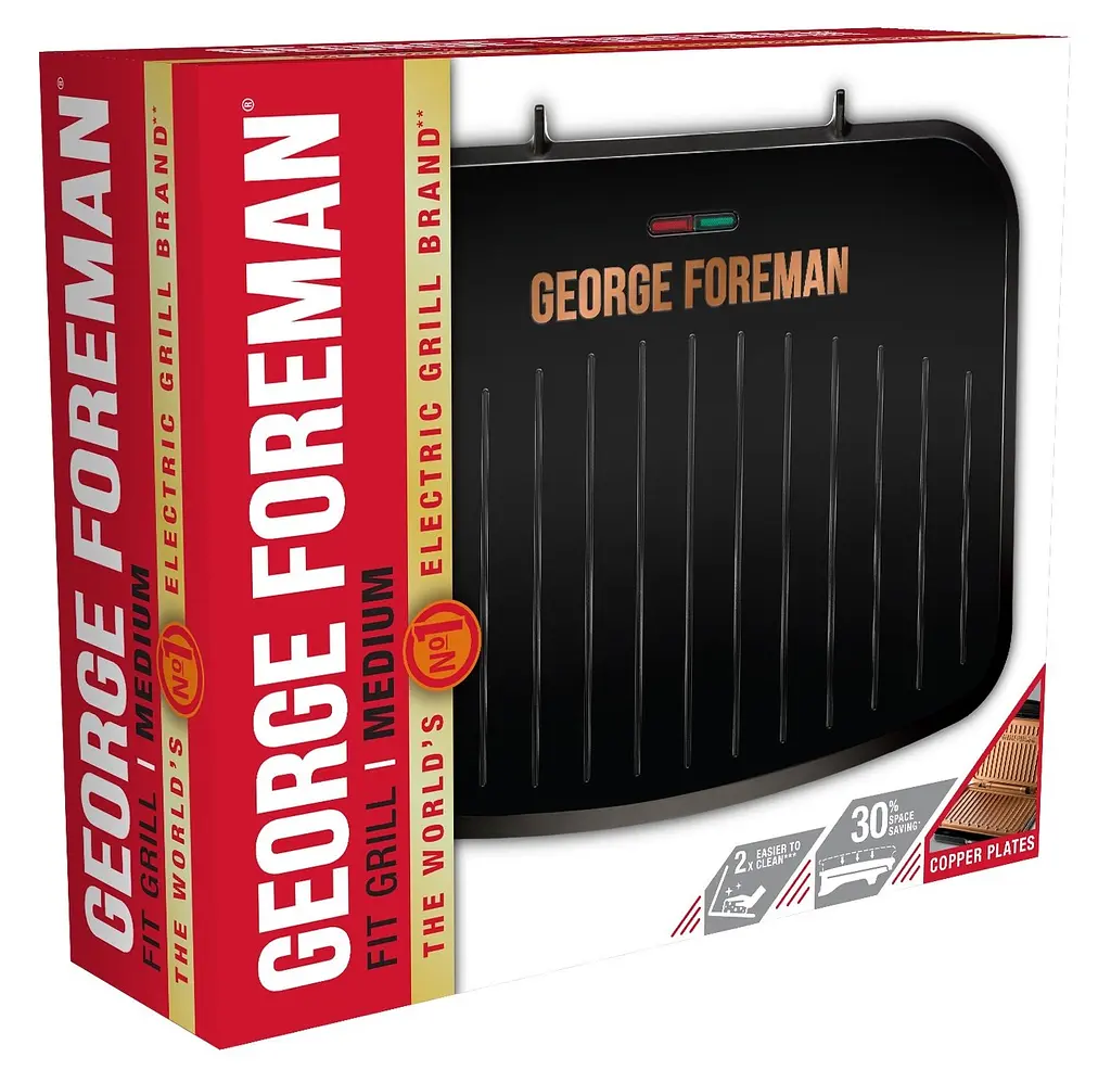 Гриль George Foreman 25811-56 Fit Grill Copper Medium 1630 Вт антипригарне покриття чорний мідь (25811-56) - фото 6