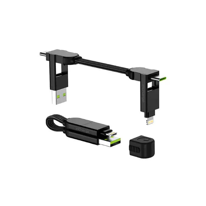 Кабель Rolling Square 6in1 inCharge X 100W, чорний (X01WR)