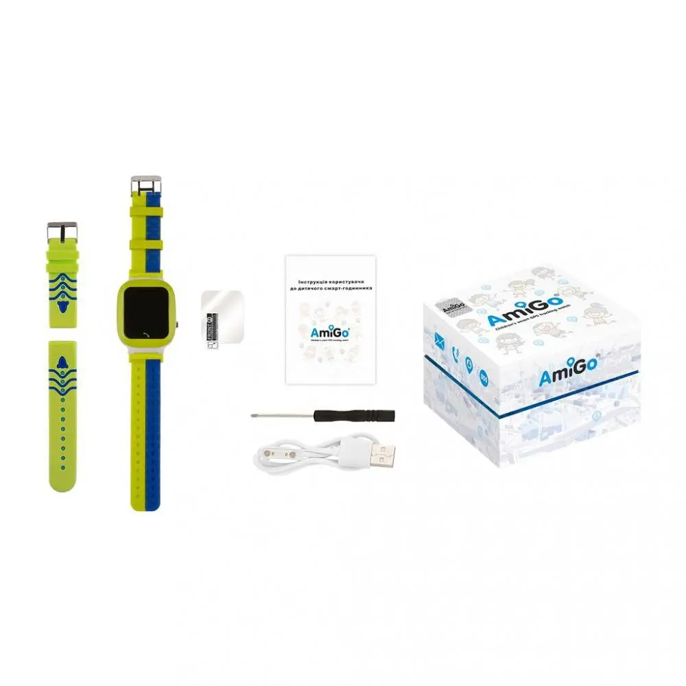 Детские умные часы Amigo GO004 Splashproof Camera+LED Green - фото 8