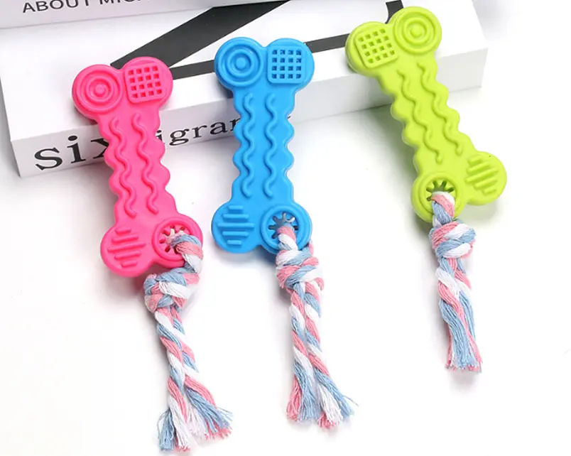 Жувальна іграшка-кістка з канатом для собак Derby Bone Shaped Dog Chew Toy - фото 7