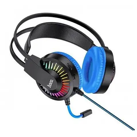 Наушники Hoco LED Joyful Gaming Headphones W105 черно красные с подсветкой 6931474754165 - фото 2