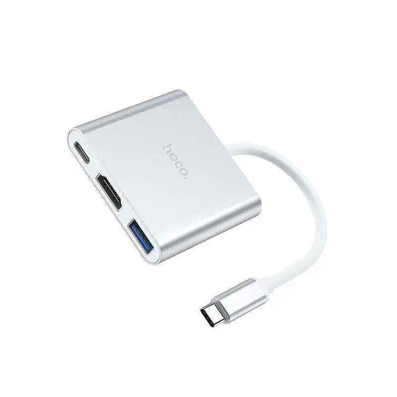 Type-C Хаб Адаптер HOCO Type-C Easy Use HB14 -USB3.0 + HDMI