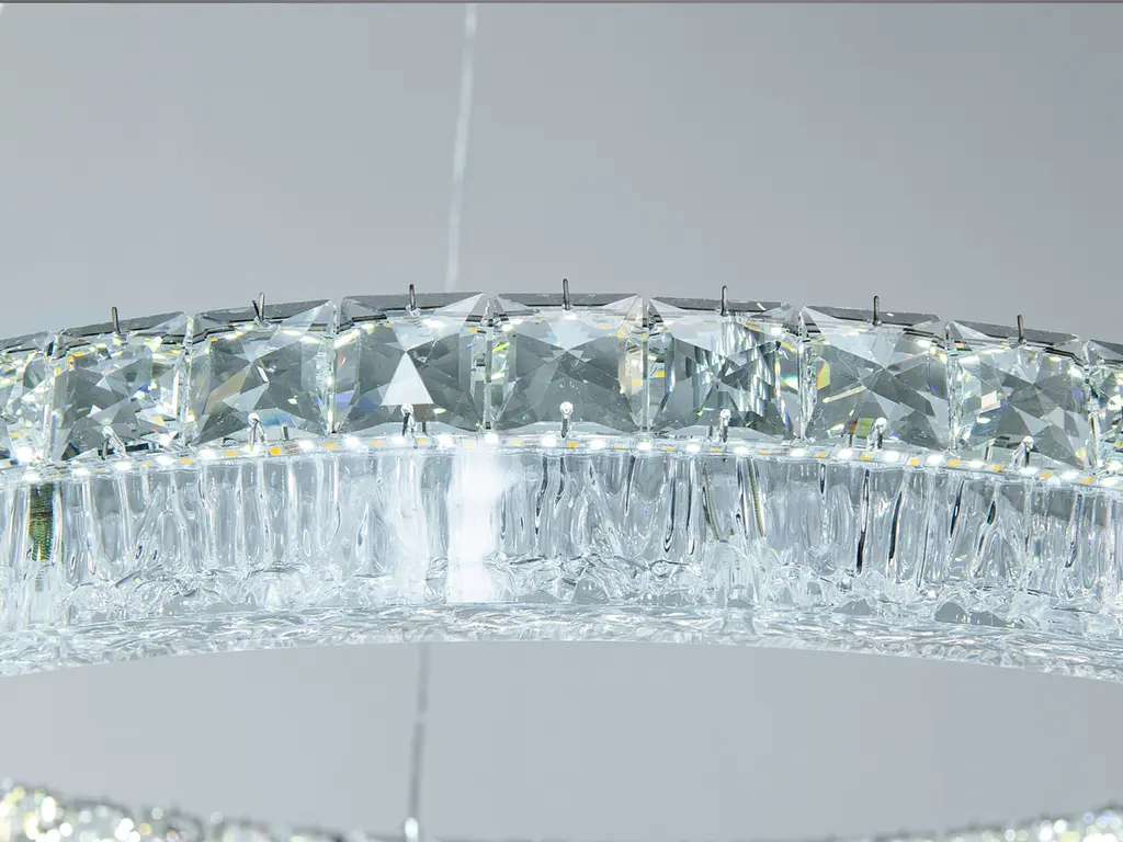 Підвісна LED-люстра Diasha MD6027/600HR для спальні, кухні та вітальні, 95 W, 61 см, 10-18 m2 - фото 6