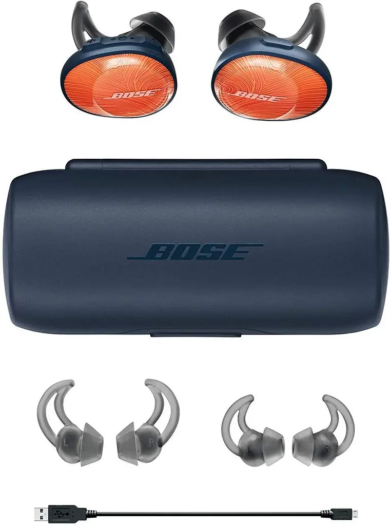 Наушники Bose SoundSport Free Wireless Headphones Orange/Blue (774373-0030) - фото 4
