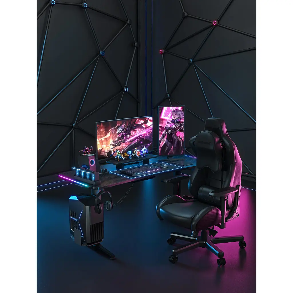 Комп'ютерний ігровий стіл Anda Seat Terminator RGB (AD-D-DD1-1600L-01-BB) [123502] - фото 11