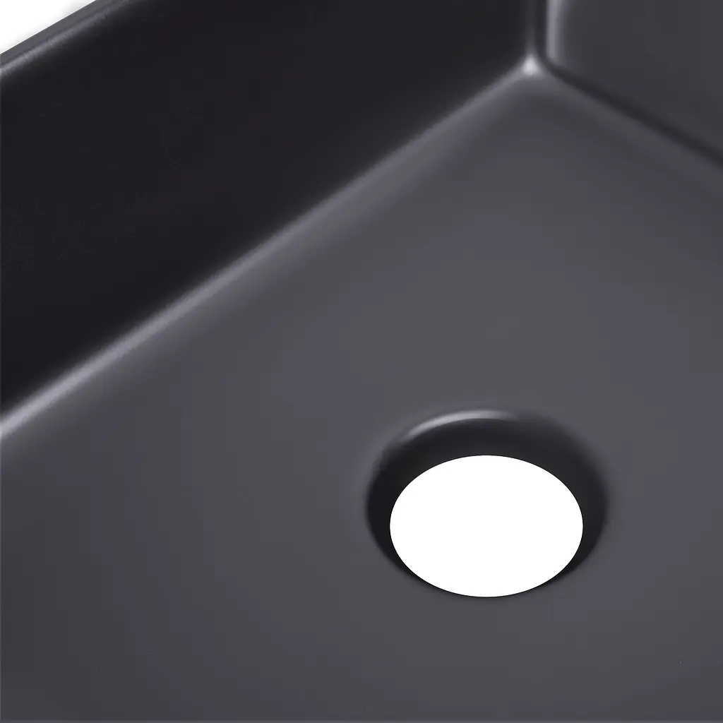 Умивальник Qtap Tern 480x370x135 Black matt QT176069MB, Чорний матовий - фото 5